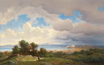 Ansicht des Ammersees by Josef Mayburger, 1862 — digital art print download