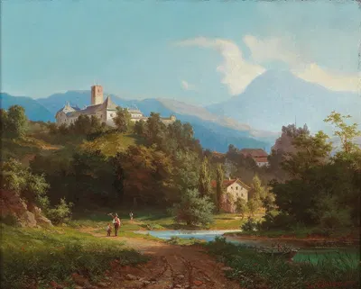 Вид замка by Иосиф Виллойдер, 1863 — digital art print download
