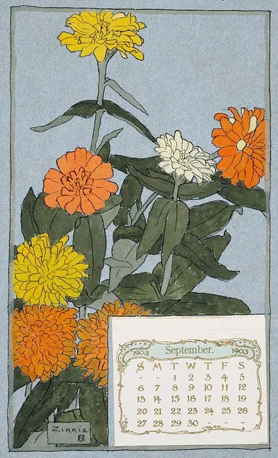 Zinnia by Ханна Боргер Овербек — digital art print download