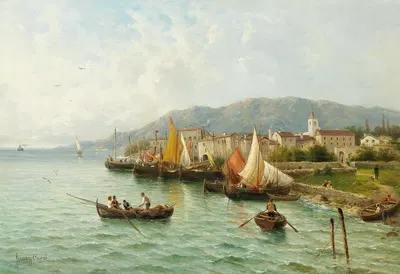 Lovrana near Fiume by Julius Rose — digital art print download