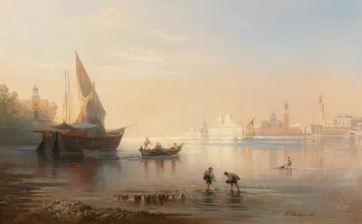 Сбор мидий в венецианской лагуне by Карл Хайльмайер — digital art print download