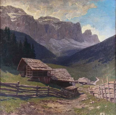 Горное крестьянское хозяйство в Гроденертале by Карл Людвиг Принц — digital art print download