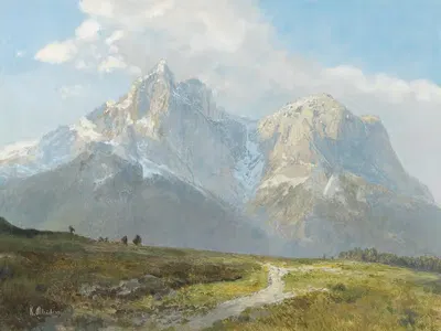 Mountain Landscape by Konrad Petrides — digital art print download