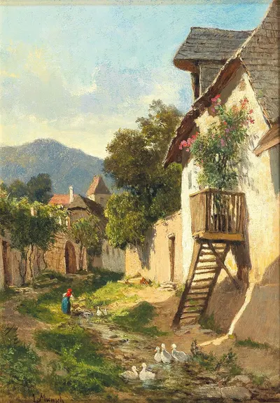Сцена Вахау by Леопольд Мунш — digital art print download