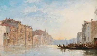 The Grand Canal, Venice by Louis Claude Mouchot — digital art print download