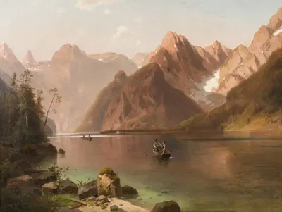 Alpine Lake by Ludvík Barták — digital art print download