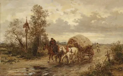 На загородной дороге by Людвиг Гедлек — digital art print download
