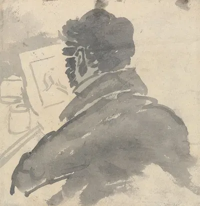 Study of J.M.W. Turner Sketching by Джордж Джонс — digital art print download