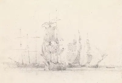 Study of Sailing Ships by Джордж Джонс — digital art print download