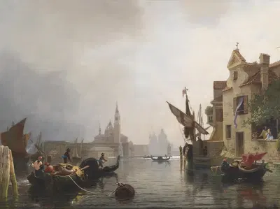 Венецианское каприччио by Людвиг Мейкснер — digital art print download