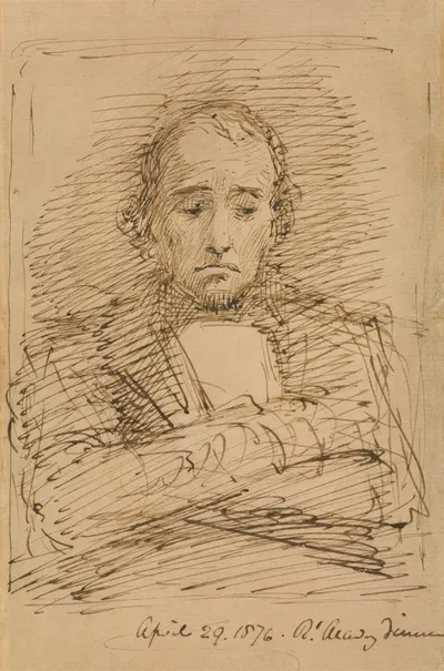 Benjamin Disraeli, Sketched at a Royal Academy Dinner by Джордж Ричмонд, 1876 — digital art print download