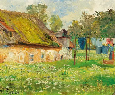 Drying laundry by Marie Egner — digital art print download