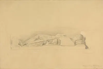 Effigy of a Crusader, Stisted Church by Джордж Ричмонд, 1824-1896 — digital art print download