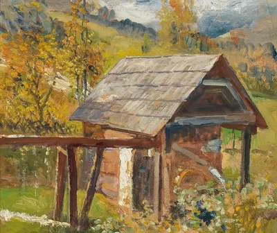 Old Mill in Gastein by Marie Egner — digital art print download