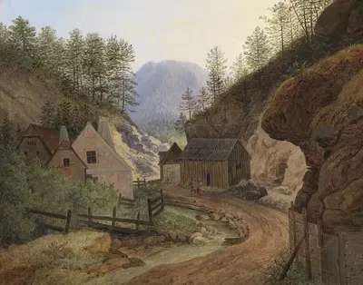 Мельница у Шоттвейна by Маттиас Рудольф Тома, 1866 — digital art print download
