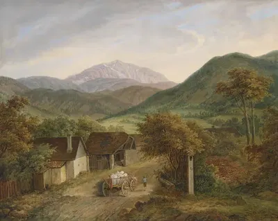 Вид на Снежную гору by Маттиас Рудольф Тома, 1860 — digital art print download