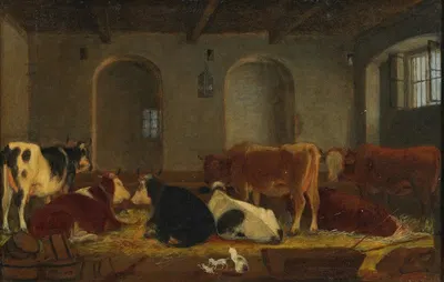 Корова by Михаэль Нидер, 1873 — digital art print download