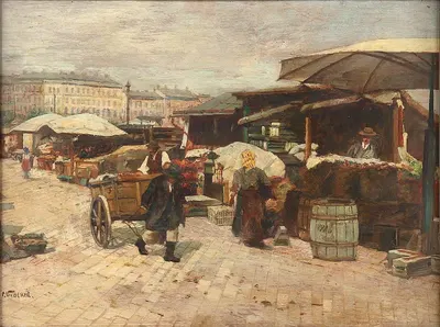 Рынок в Вене by Поль Унберайт — digital art print download