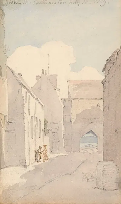 Winkle Street, Southampton by Джордж Шепхард, 1819 — digital art print download