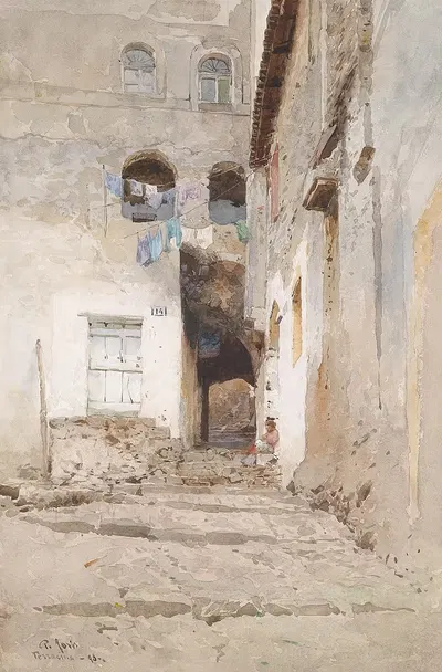 Дома в Терачине by Пио Йорис, 1898 — digital art print download