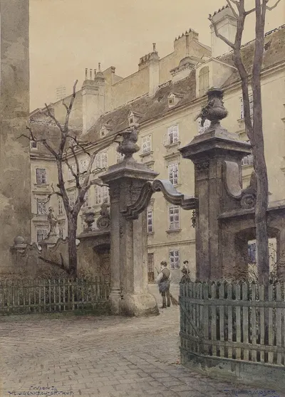 Хоф Хейлигенкройц в Вене by Ричард Мозер, 1909 — digital art print download