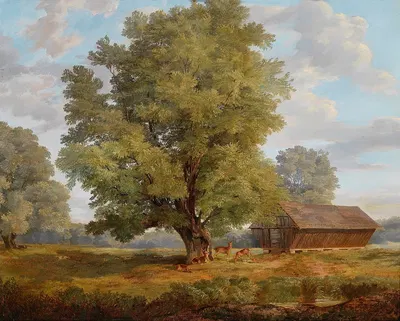Олени в Пратерау by Рудольф Свобода, 1853 — digital art print download