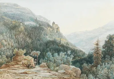 Die Trostburg im Eisacktal in Südtirol by Thomas Ender — digital art print download