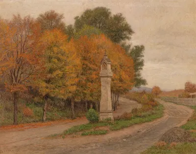 A wayside shrine at the edge of the forest by Thomas Leitner — digital art print download