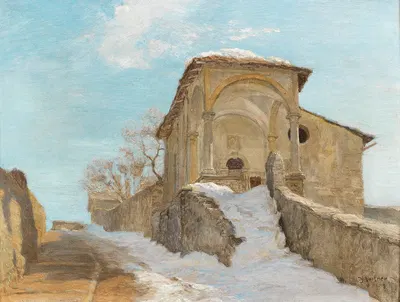 Kapelle im Winter by Thomas Leitner — digital art print download