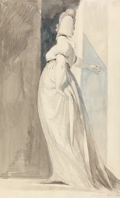 Back View of a Standing Female, Called Mrs. Fuseli by Henry Fuseli, 1810 — digital art print download