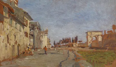 Римское каприччио с аркой Тита by Тина Блау, 1879 — digital art print download