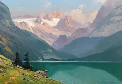 Озеро Гозау с Дахштайном by Тони Халлер — digital art print download