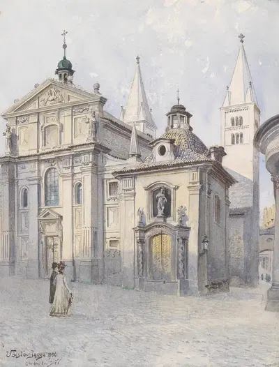 Георгиевская базилика, Прага by Вацлав Янса, 1900 — digital art print download