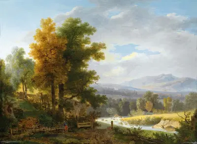 Лесоруб перед широким пейзажем by Вольфганг Адам Тёпфер, 1805 — digital art print download