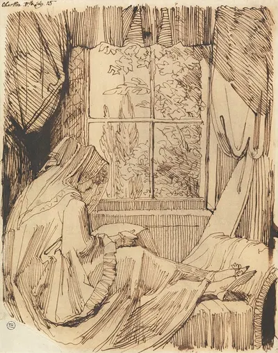 Woman Reading, Seated Before a Window by Henry Fuseli, 1805 — digital art print download