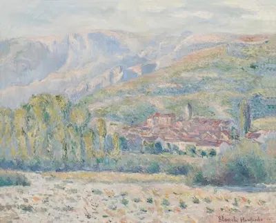 Village de Poujal-sur-Orb by Blanche Hoschedé-Monet — digital art print download