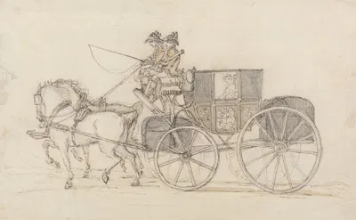 A Travelling Coach and Pair by Генри Уильям Бунбери — digital art print download