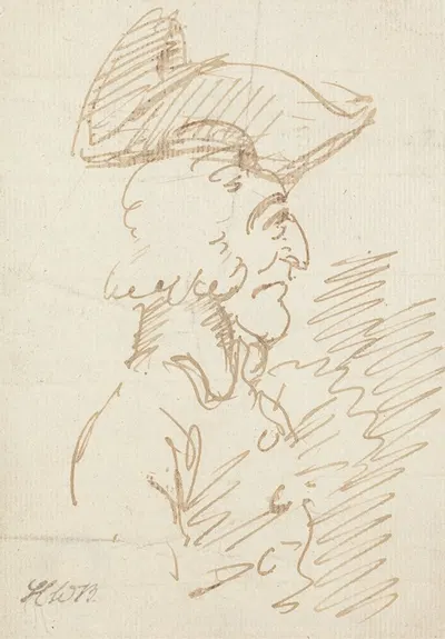 An Elderly Hook-nosed Man in a Cocked Hat by Генри Уильям Бунбери — digital art print download
