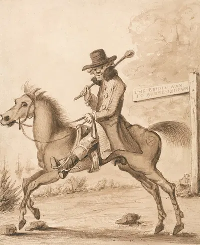 An Illustration of H. Bunbury ('Geoffrey Gambado'), 'An Academy for Grown Horsemen; 'A Bit of Blood' by Генри Уильям…