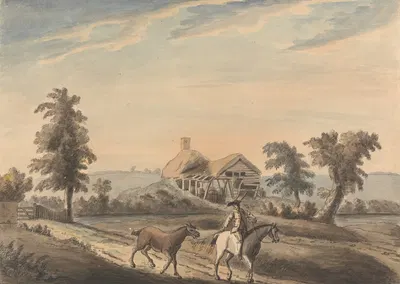 View near Arwington Hall, Suffolk by Capt. Francis Grose, 1767 — digital art print download