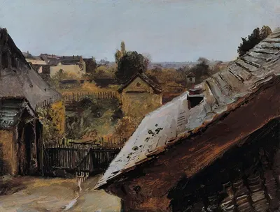 View of Roofs and Gardens by Carl Blechen — digital art print download