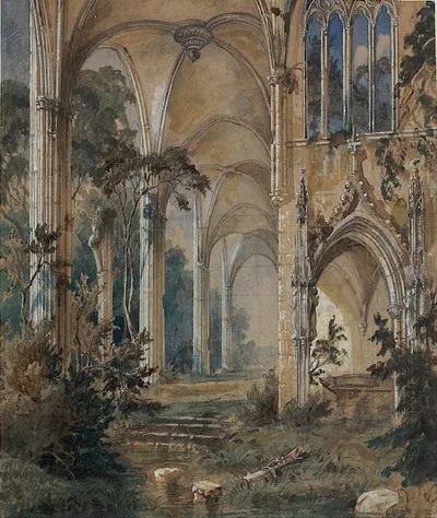 Gothic Church Ruin by Carl Blechen — digital art print download