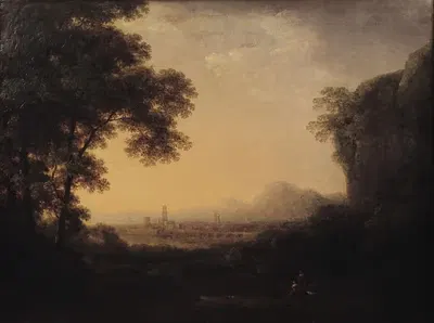 Романтический пейзаж by Карл Йохан Фалькранц, 1810 — digital art print download