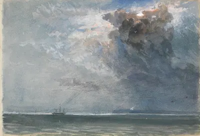 Судно в море во время шторма by Кларксон Стэнфилд, 1863 — digital art print download
