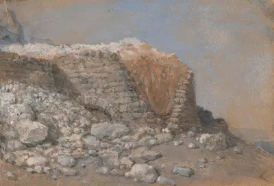 Каменная стена by Кларксон Стэнфилд, 1863 — digital art print download