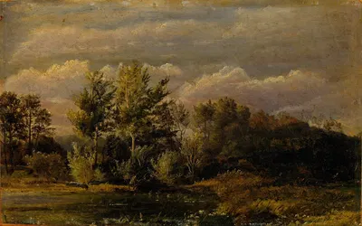 Лесное озеро, окруженное березами. Изучение by Данкварт Дрейер, 1837 — digital art print download