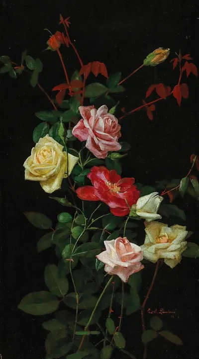 Roses by Джордж Кокран Ламбдин — digital art print download