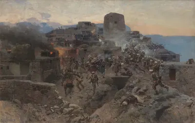Нападение на Гимри 17 октября 1832 года by Франц Рубо, 1891 — digital art print download