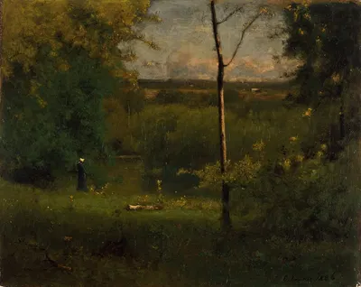 Looking over the River by George Inness, 1886 — digital art print download