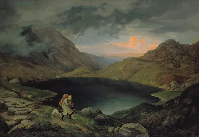 Lake in the Riesengebirge by Gustav Karl Ludwig Richter, 1839 — digital art print download